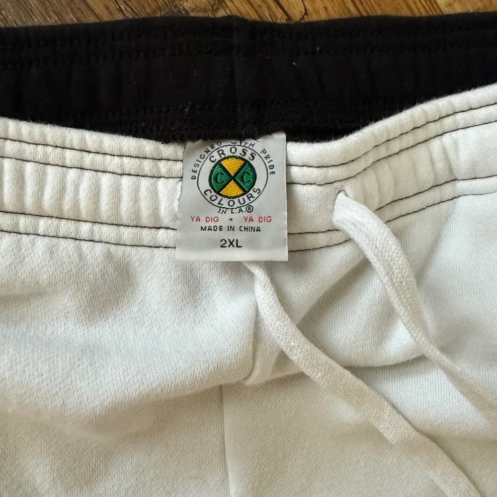 Cross Colours Hoodie Hip Hop Sweatpants Set Mens 2XL Stay N School Retro - Picture 16 of 16